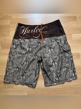 Y2K Vintage Hurley Embroidered Board Shorts